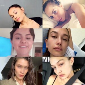 Stars sans maquillage = no make up challenge sur Instagram et TikTok