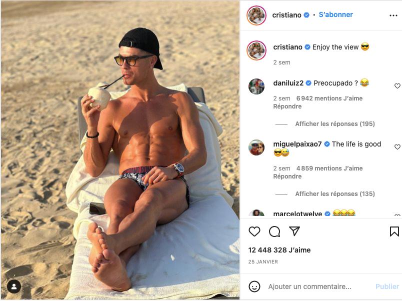 Le compte Instagram de Cristiano Ronaldo