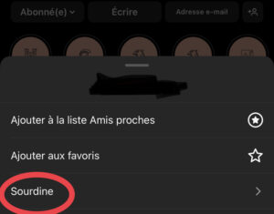 Mettre un compte en sourdine sur Instagram