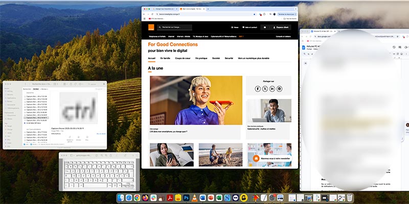 Pour afficher toutes vos fenêtres ouvertes avec Mission Control