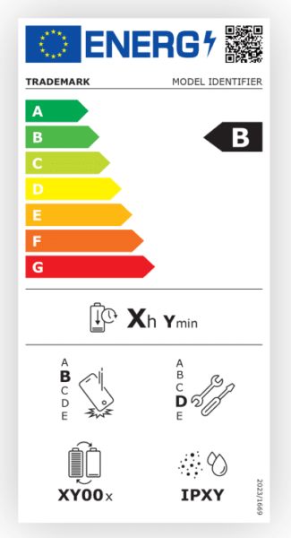 Modèle d'étiquette label énergie