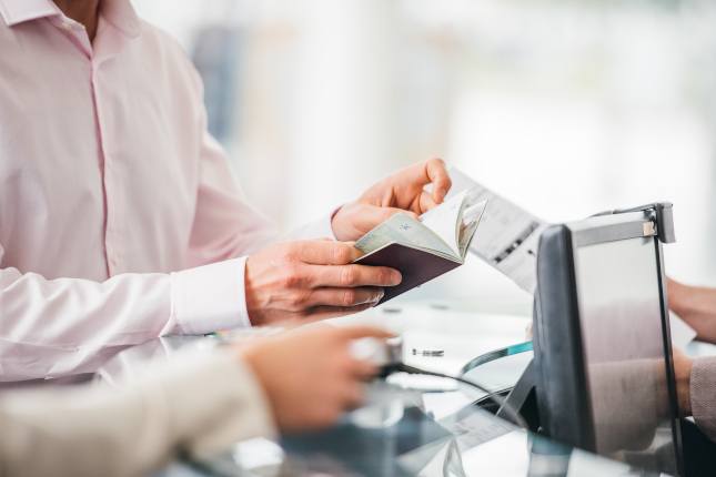 Présentation de passeport à l'embarquement pour un vol à destination des USA